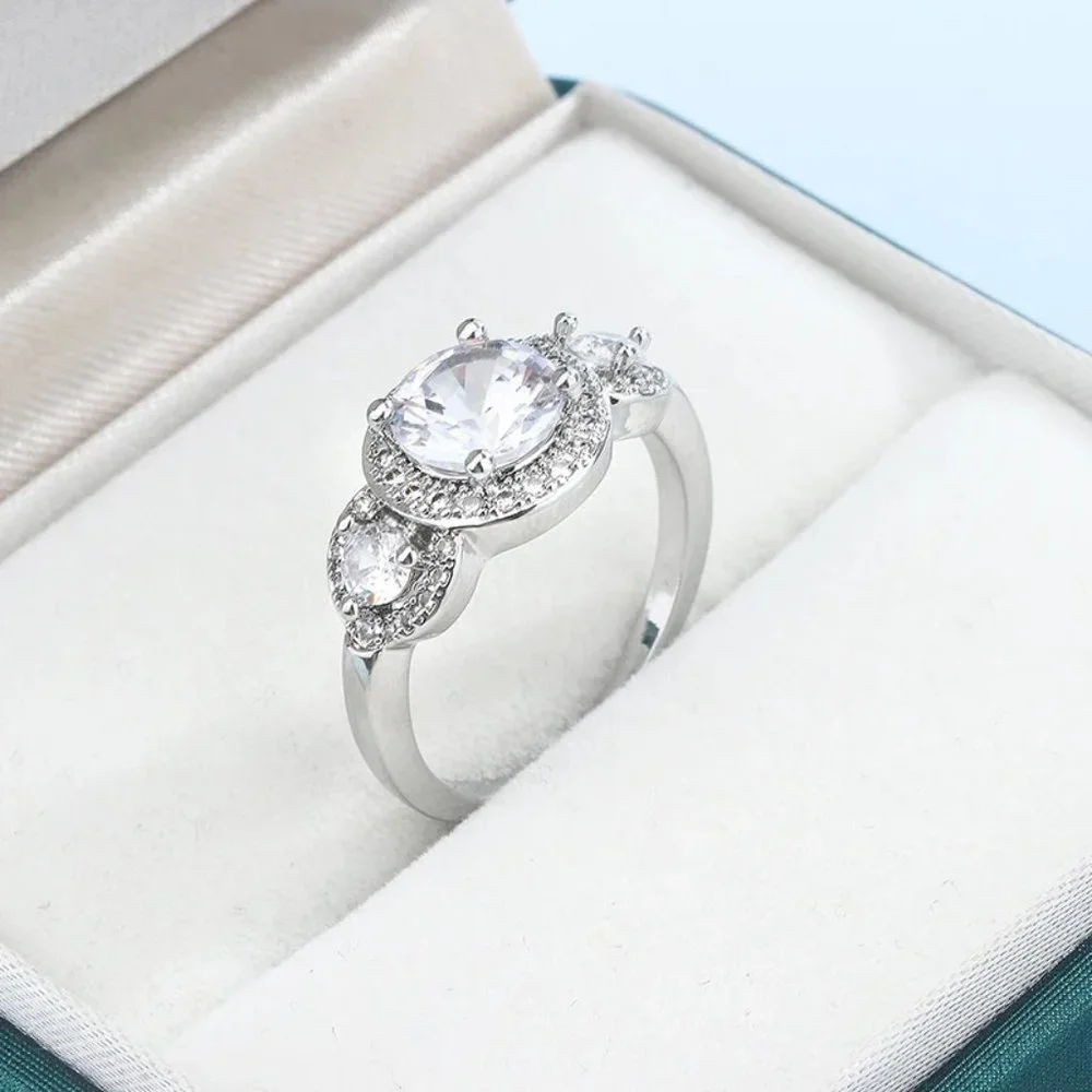 Ladies Triple Halo Diamond Ring !!!!!!!!!!!!!!!!